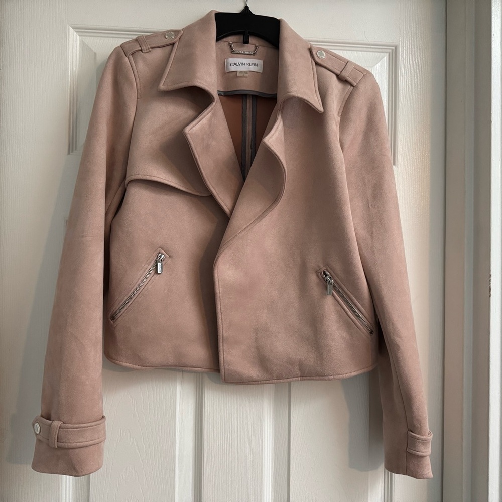 Calvin Klein Women's Blush Open Front Jacket